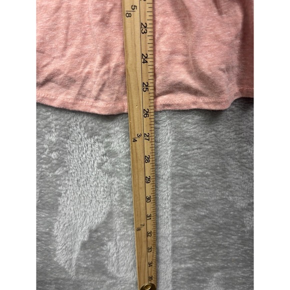 Lucky Brand Graphic Tee XL Pink Floral Trade Mark Boho Style Scoop Neck - Picture 5 of 7